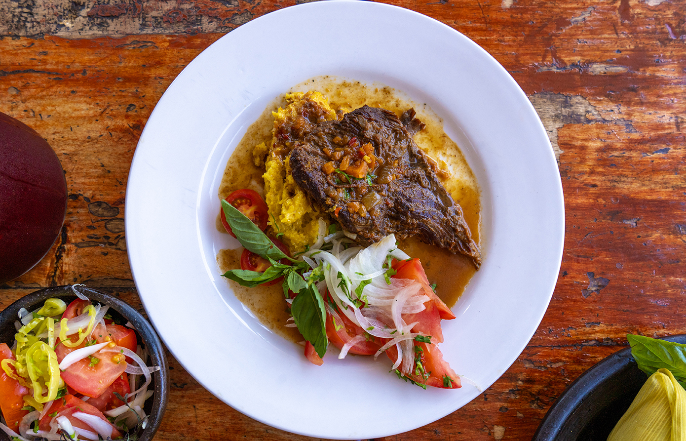 Carne a la leña